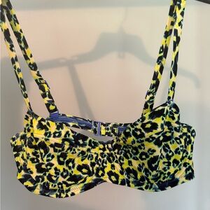 American Eagle Outfitters Yellow and Black Bikini Top